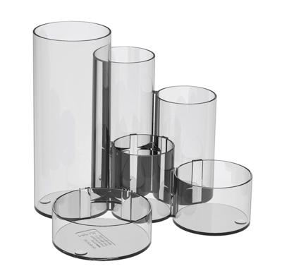 Pennenkoker MAUL Tubo helder transparant 6-vaks Ø15x12,5cm