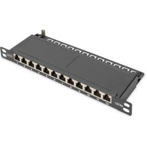 Digitus DN-91612S-SL-EA 12 poorten Patchpaneel 254 mm (10) CAT 6A 0.5 HE Meerdere kleuren Ingericht Digitus DN-91612S-SL-EA 12 poorten Patchpaneel 254 mm (10) CAT 6A 0.5 HE Meerdere kleuren Ingericht