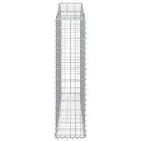 VidaXL Schanskorf gewelfd 200x30x120/140 cm gegalvaniseerd ijzer - thumbnail