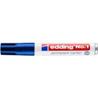 Permanente markeerstift Edding Nº1 Blauw (10 Stuks) - thumbnail
