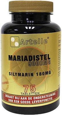 Artelle Mariadistel 9000mg Tabletten 75st Artelle Mariadistel 9000mg Tabletten 75st