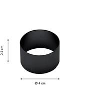 ECHTWERK Tafel accessoires (servetringen "rond" gemaakt van ede, Zwart, 4-delig) - thumbnail