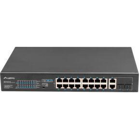 Lanberg Switch rack 19" POE+ 16x 100MB /2X COMBO GIGABIT ETHERNET 150W