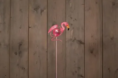 Anna's Collection Solar steker flamingo 60,5 cm x 16 cm x 6 cm - Roze