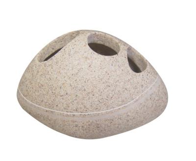 Tandenborstelhouder Sapho Little Rock Vrijstaand Polyresin Beige