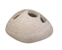 Tandenborstelhouder Sapho Little Rock Vrijstaand Polyresin Beige - thumbnail