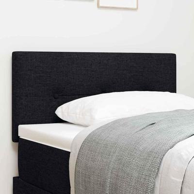 LED-hoofdbord met LED -striplichten Zwart 80 cm Stof