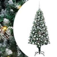 VidaXL Kunstkerstboom groen 180 cm pvc en staal en kunststof - thumbnail