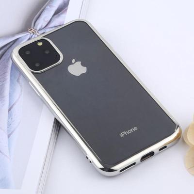 Transparante TPU anti-drop en waterdichte mobiele telefoon beschermende case voor iPhone 11 Pro Max (zilver)