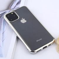Transparante TPU anti-drop en waterdichte mobiele telefoon beschermende case voor iPhone 11 Pro Max (zilver) - thumbnail