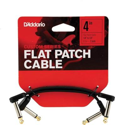 D&apos;Addario PW-FPRR-204 Flat Patch Cable mono jack haaks 10 cm (set van 2)