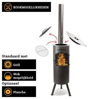 Bonfeu BonGiano LP tuinhaard - Zwart - thumbnail