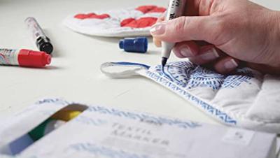 Van Der Doelen Javana texi max sunny textielstift 5 basiskleuren Van Der Doelen Javana texi max sunny textielstift 5 basiskleuren