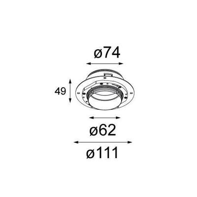 Modular - Concrete ring Ø62 for standard concrete boxes
