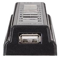 Manhattan USB-Hub USB 2.0-hub 10 poorten Zwart, Zilver - thumbnail