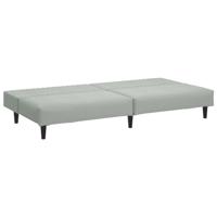 2-delige Loungeset fluweel lichtgrijs - thumbnail