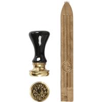 Creativ Company Zegel set, d 17 mm, goud, 1 set - thumbnail