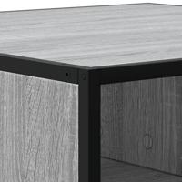 Salontafel 80x80x30 cm bewerkt hout en metaal grijs sonoma - thumbnail