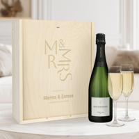Champagnepakket met glazen - René Schloesser (750ml) - Gegraveerde deksel - thumbnail
