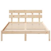 Bedframe met hoofdeinde Bruin 160 x 200 cm Massief grenenhout - thumbnail