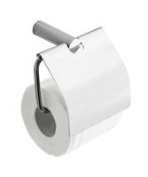 Wiesbaden Ida toiletrolhouder met klep chroom - thumbnail