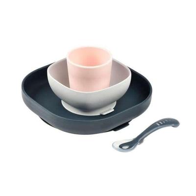 Serviesset 4 items silicone BEABA night blue - thumbnail