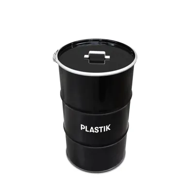 Olievat prullenbak 120L - Plastik - Met handvat deksel