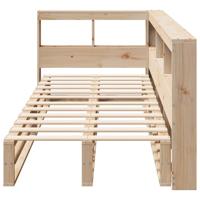 Bed met boekenkast zonder matras massief grenenhout 90x190 cm - thumbnail