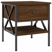 Nachtkastjes 2 st 40x42x45 cm bewerkt hout bruin eikenkleur - thumbnail