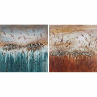 Canvas DKD Home Decor Pijnboom Canvas 100 x 3,5 x 100 cm Canvas DKD Home Decor Pijnboom Canvas 100 x 3,5 x 100 cm