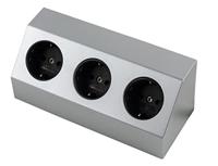 Heitronic 500071 Stekkerdoos Wit, Zilver 1 stuk(s) - thumbnail