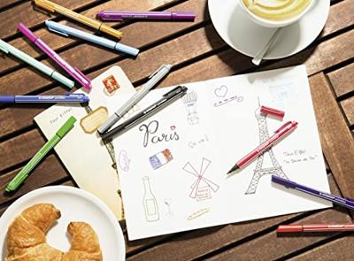 STABILO pointMax schrijfstift, 0,8 mm, etui van 4 stuks in geassorteerd fun kleuren