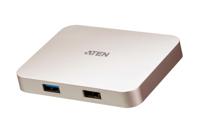 ATEN UH3235 USB-C 4K Ultra Mini Dock met Power Passthrough - thumbnail