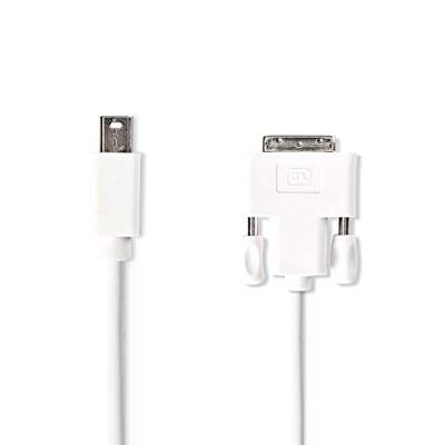 Nedis Mini DisplayPort-Kabel | Mini-DisplayPort Male naar DVI-D 24+1-Pins Male | 21.6 Gbps | 2 m | 1 stuks - CCGP37700WT20 CCGP37700WT20