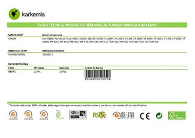 Originele inktcartridge Karkemis 10020012 Zwart - thumbnail
