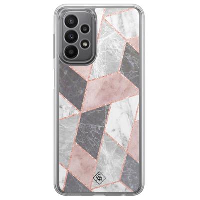 Samsung Galaxy A23 hybride hoesje - Stone grid Samsung Galaxy A23 hybride hoesje - Stone grid
