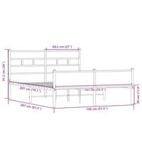 Bedframe zonder matras hout sonoma eikenkleurig 140x200 cm - thumbnail