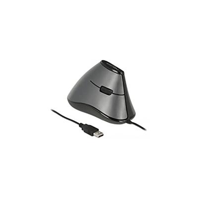 Delock 12527 Ergonomische muis USB Optisch Meerdere kleuren 4 Toetsen
