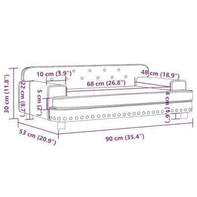 Kinderbank 90x53x30 cm kunstleer cappuccinokleurig Kinderbank 90x53x30 cm kunstleer cappuccinokleurig