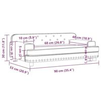 Kinderbank 90x53x30 cm kunstleer cappuccinokleurig - thumbnail