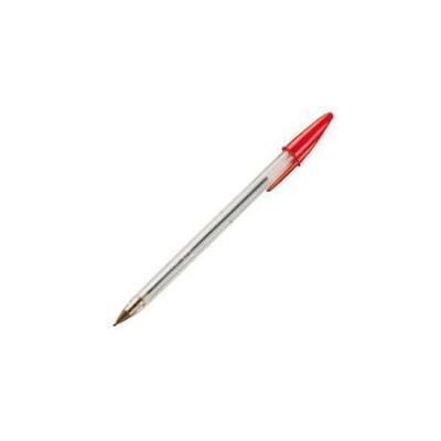 Balpen bic cristal f rood | 50 stuks