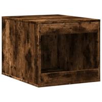 vidaXL Kattenbakkast 47x59x42 cm bewerkt hout gerookt eikenkleurig, kattenhuis, kattenslaaphuis, kattenbak behuizing, kattenbakbehuizing - thumbnail