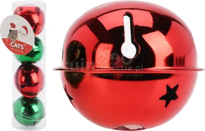 Katten Speelgoed Kerst Bel 4st Katten Speelgoed Kerst Bel 4st