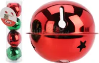 Katten Speelgoed Kerst Bel 4st - thumbnail