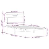 Bedframe zonder matras hout sonoma eikenkleurig 100x200 cm - thumbnail