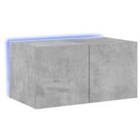 Tv-wandmeubel met LED-verlichting 60x35x31 cm betongrijs - thumbnail