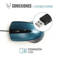 Muis iggual ERGONOMIC-RL 800 dpi Blauw Zwart/Blauw - thumbnail