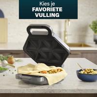 Princess Snack-Maker Tosti-apparaat Anti-aanbaklaag, BPA-vrij, Oververhittingsbeveiliging Zilver - thumbnail