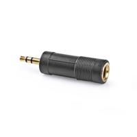 Stereo Audioadapter | 3,5 mm male - 6,35 mm female | 10 stuks | Zwart - thumbnail