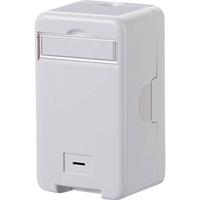 Metz Connect 1309140002KE Netwerkdoos Opbouw (op muur) Zonder connectoren 1 poort Zuiver wit - thumbnail